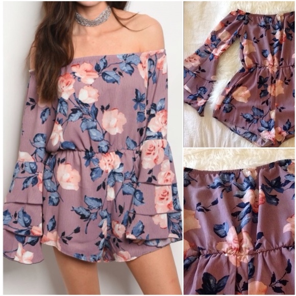 Pants - Last 1! Lavender Floral romper!